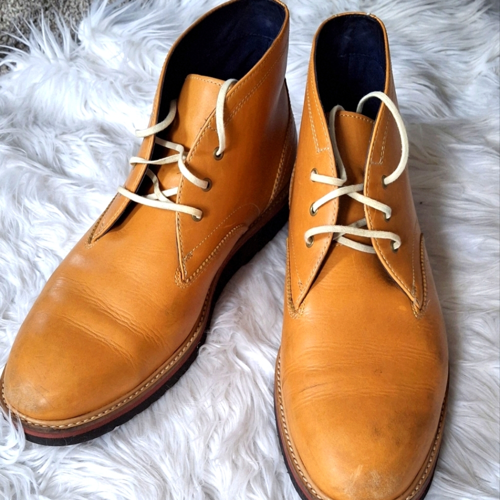 Cole Haan Tan Leather Chukka Boots